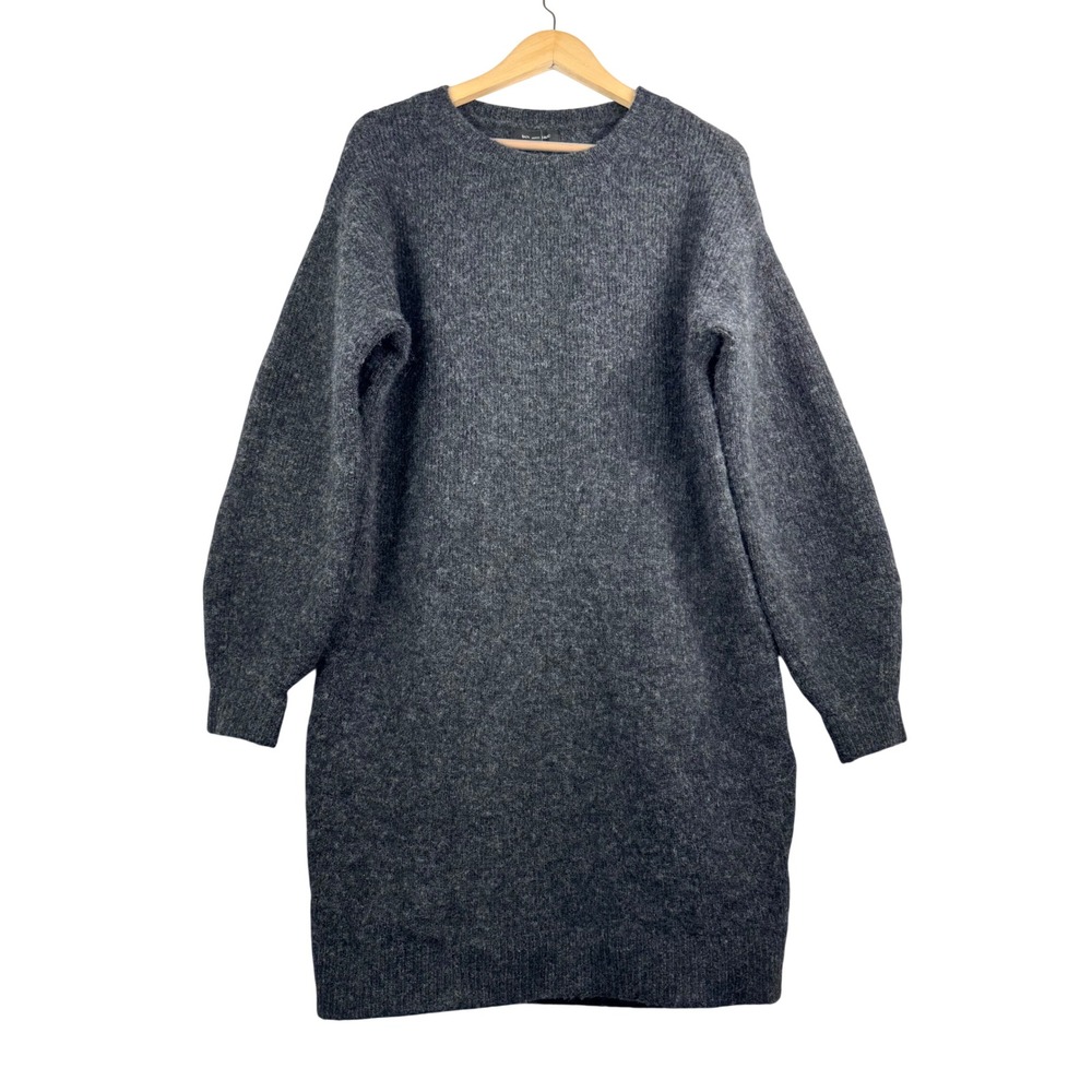 Banana Republic Charcoal wool blend Sweater dress oversized 90s money sz M‎
